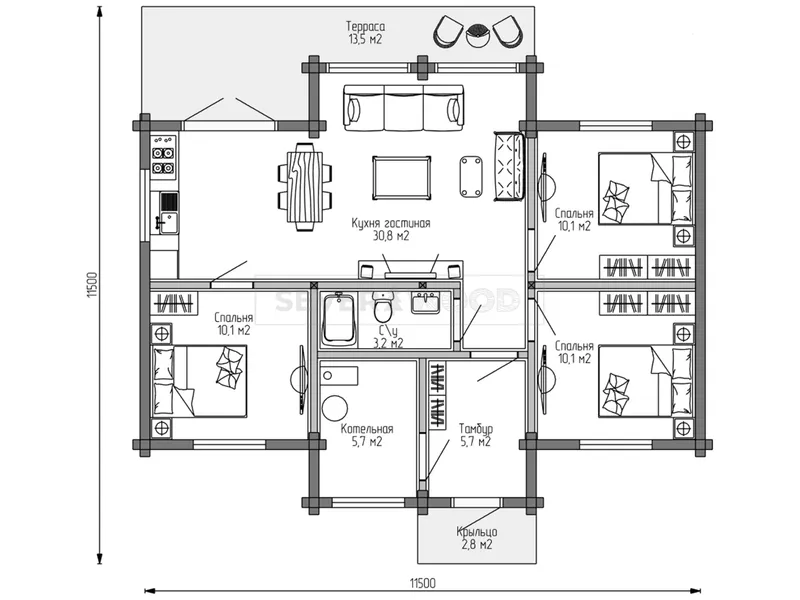 Планировка первого этажа