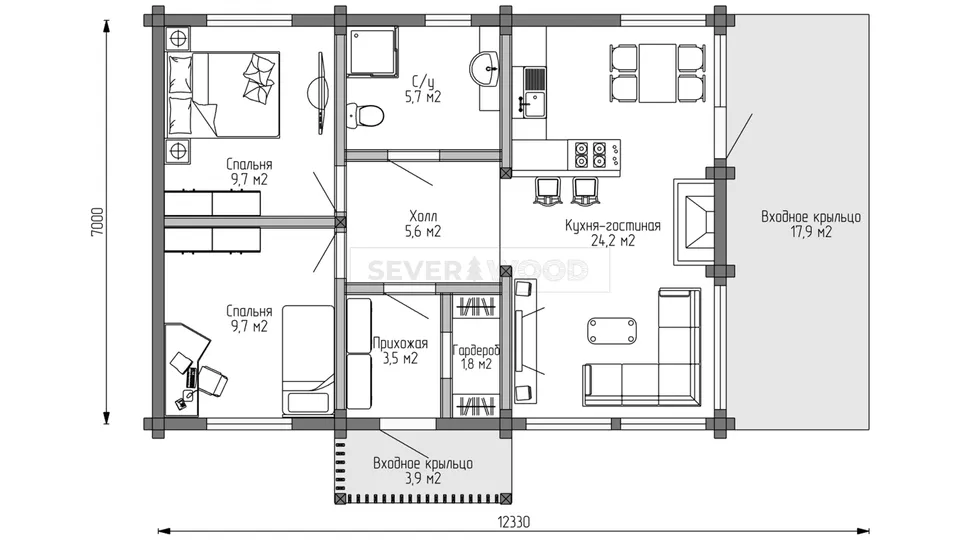 Планировка первого этажа