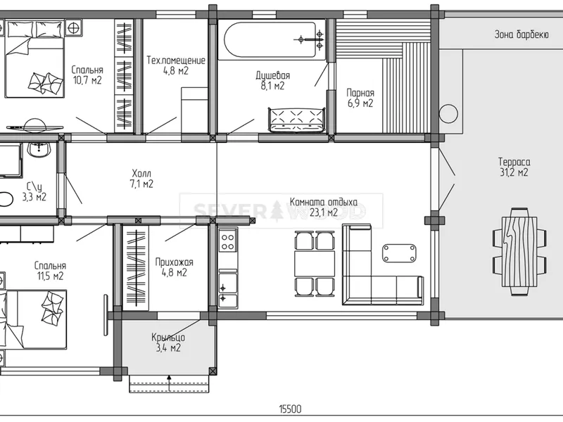 Планировка первого этажа
