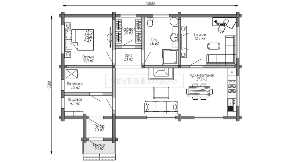 Планировка первого этажа