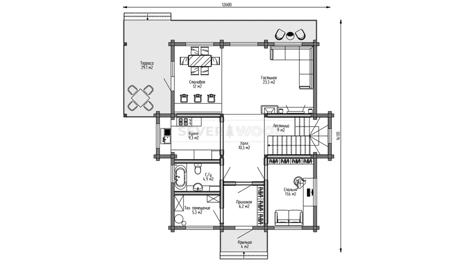 Планировка первого этажа