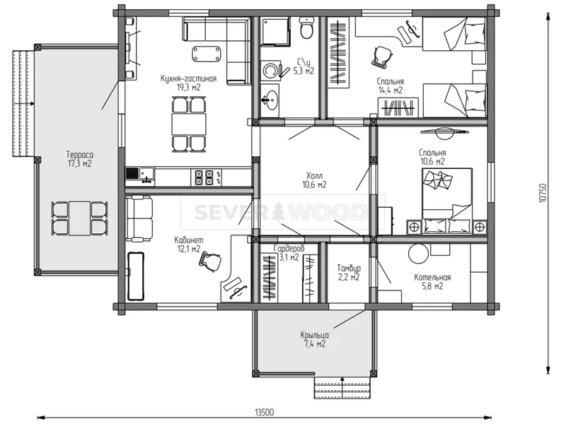 Планировка первого этажа