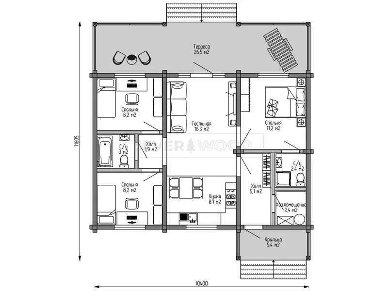 Планировка первого этажа